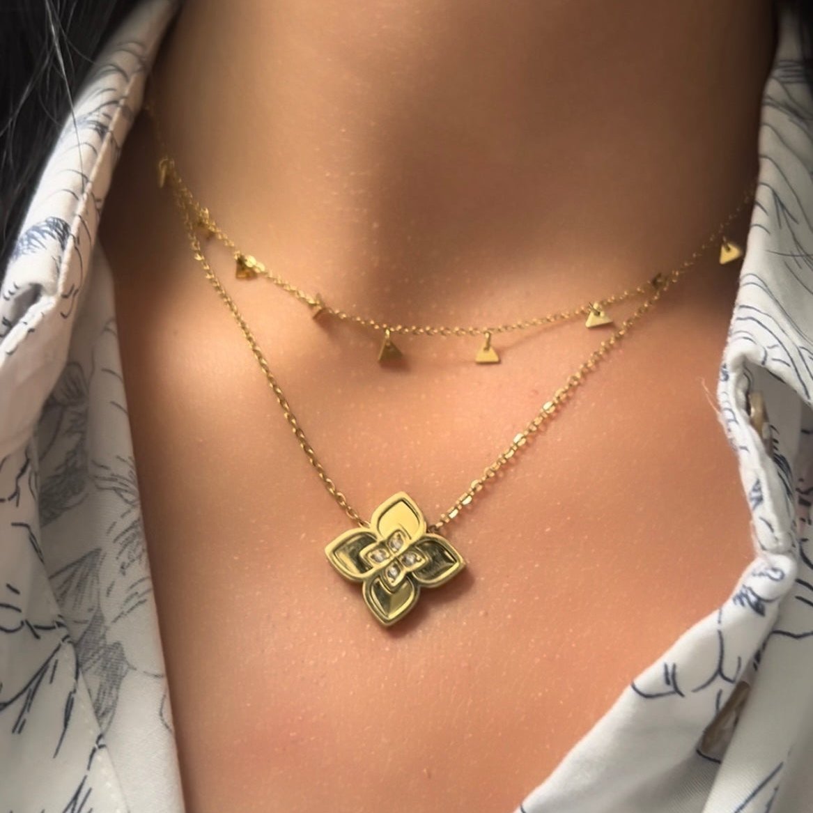 Collier Fleur de Zircon