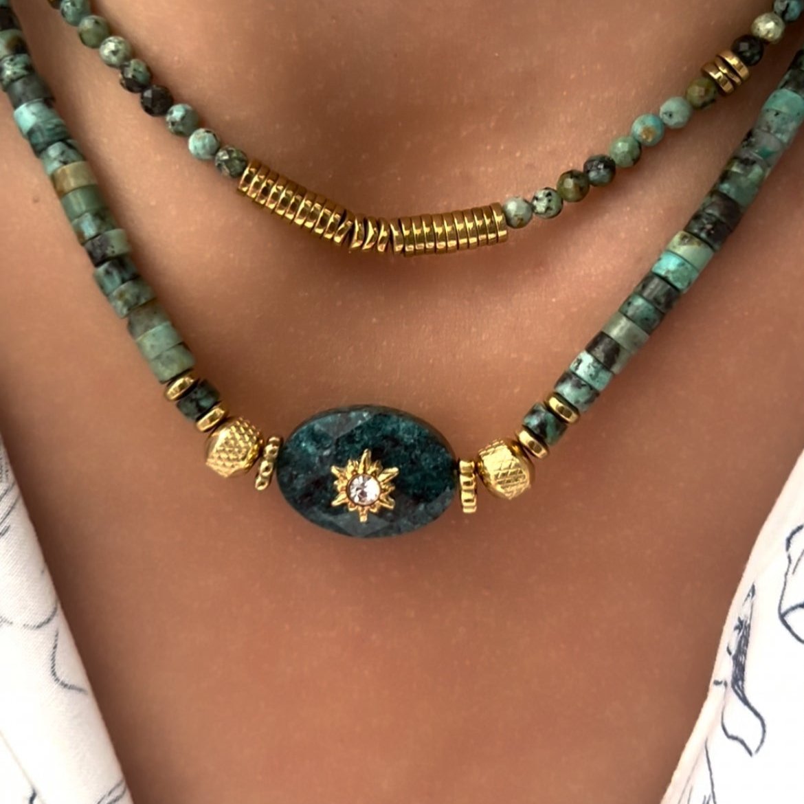 Collier Soleil Turquoise