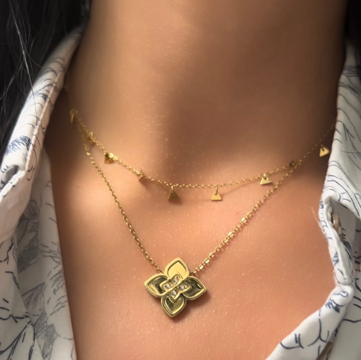 Collier Pampilles Triangle
