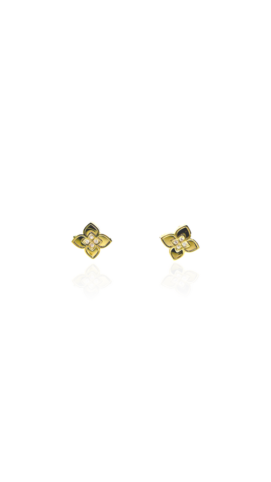 Boucles d'oreilles Fleur de Zircon